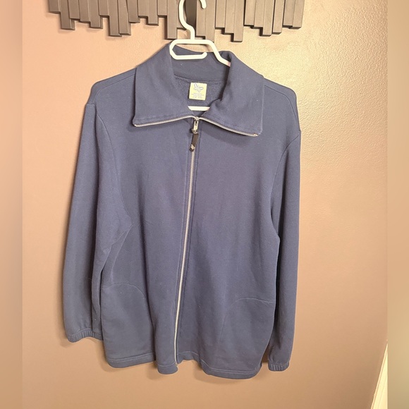Weekenders Tops - Weekenders Blue Full-Zip Sweatshirt